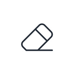 Poster - Eraser icon symbol vector sign isolated on white background illustration for graphic and web design