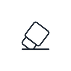 Poster - Eraser icon symbol vector sign isolated on white background illustration for graphic and web design