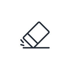 Poster - Eraser icon symbol vector sign isolated on white background illustration for graphic and web design