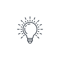 Fototapete - Light Bulb icon symbol vector sign isolated on white background illustration for graphic and web design