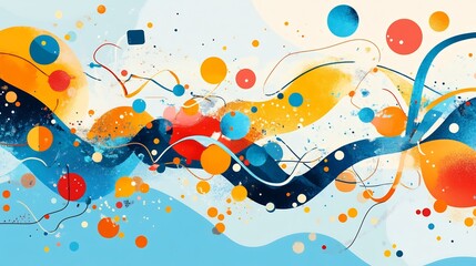 Leinwandbilder - Artistic visualization of customer loyalty showcasing symbolic pathway abstract shapes representing longterm engagement