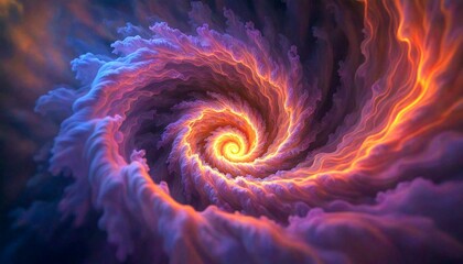 Wall Mural - Vibrant Cosmic Spiral Radiating Wonder