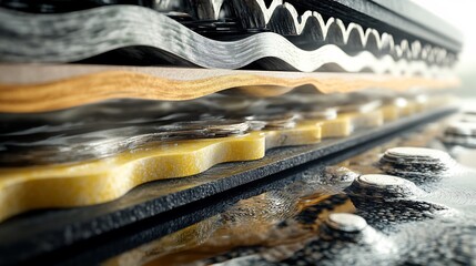 Leinwandbilder - Conceptual representation of quality management showcasing layered textures process refinement improvement