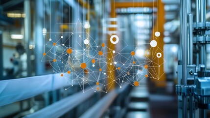 Fototapete - Conceptual visualization of quality management featuring interconnected geometric form symbolizing continuous improvement