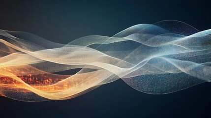 Aufkleber - Highresolution representation of contract featuring flowing layer symbolizing agreement trust