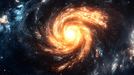 Wall Mural - Stunning View of a Spiral Galaxy in Outer Space