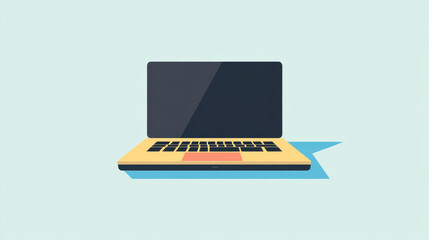 Wall Mural - isometric laptop icon illustration flat design.
