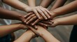 © umar - Diverse Hands Joining - A Close-Up of Unity in Diversity