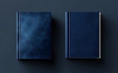 Wall Mural - two minimalist book covers with a blue gradient