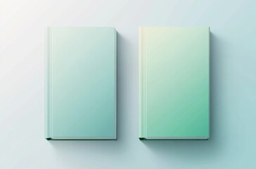 Wall Mural - light green gradient book cover design template