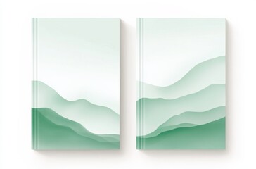 Wall Mural - light green gradient book cover design template