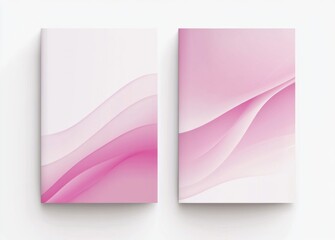 Wall Mural - pink gradient book cover design template with a soft color palette