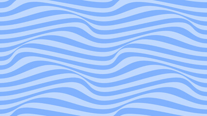 Leinwandbilder - Abstract horizontal seamless background with blue waves vector pattern