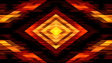 Wall Mural - abstract fiery diamond pattern, symmetrical design, background texture, for website or textile desig