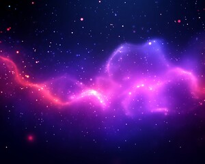 Wall Mural - A Colorful Cosmic Nebula Displayed Across a Deep Space Background