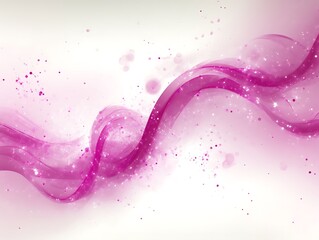 Wall Mural - Abstract design with flowing lines and sparkling decorations in pink