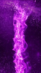 Wall Mural - vertical purple mystical fractal flame 4k loop features a purple fractal flame in a purple atmospher