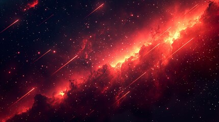 Wall Mural - crimson light beams abstract