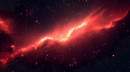 Wall Mural - scarlet light streaks on black