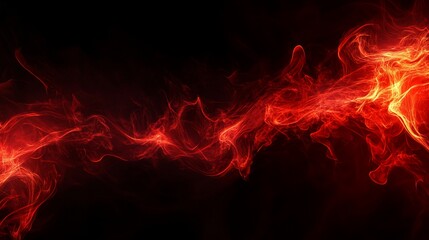 Wall Mural - Abstract Red Fiery Smoke Swirls Background Design Art