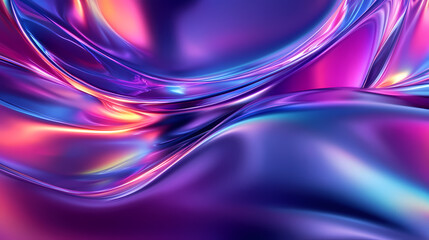Wall Mural - 3d abstract iridescent background