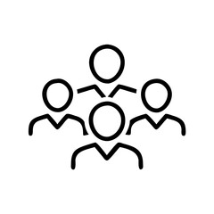 Wall Mural - a minimalist illustration representing a group of people, emphasizing unity and collaboration. the i
