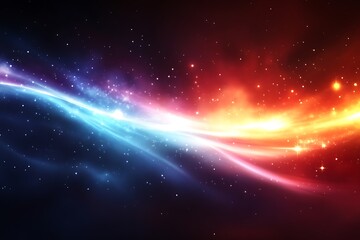 Wall Mural - A vibrant nebula filled with stars and radiant colors swirling