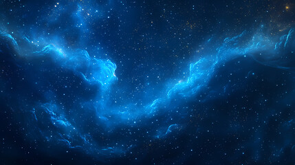 Wall Mural - cosmic blue stars background