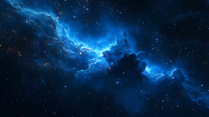 Wall Mural - cosmic blue stars background