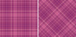 © Substract Designs - Modern Dark Light Plum Seamless Madras Plaid Textile Design