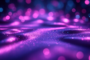Wall Mural - abstract blurred background of purple and blue glitter particles