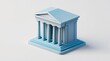 © Fajr Studio - Classical Architecture Design with Pillars and Triangular Roof, 3D Rendered Model for Historica