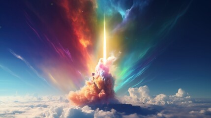 Wall Mural - Rocket Launch created with Generative AI Technology, ai, generative