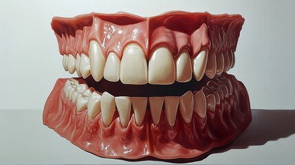 Wall Mural - realistic human teeth: detailed dental anatomy