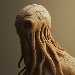 Wall Mural - digital sculpture of a mythical deep sea creature