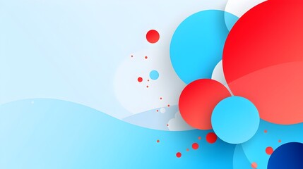 Wall Mural - clean background flat colorful abstract geometric shape cover template with sky blue and trendy desi