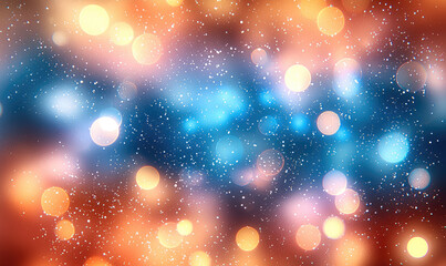 Poster - Bright and colorful abstract background with soft focus bokeh effects, creating dreamy atmosphere