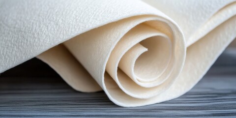 Poster - Minimalist Paper Texture Trend Elegant Organic Rolled Scroll Design for Modern Creative Content, Branding, and Sustainable Visual Communication