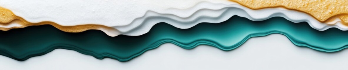 Poster - Fluid Dynamics in Motion Layered Wave Texture Exploration - Immersive Design Trend, Minimalist Digital Art and Contemporary Spatial Innovation
