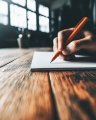 Fototapete - Minimalist Study Sanctuary Gen Z Productivity Aesthetic with Warm Wooden Textures - Focused Learning and Creative Workspace Inspiration for Digital Natives
