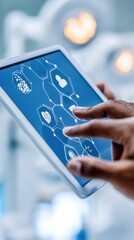 Aufkleber - AI-Enhanced Healthcare Revolution Next-Gen Digital Diagnostics and Telemedicine Interface Transforming Clinical Workflows with Intuitive Touch Technology