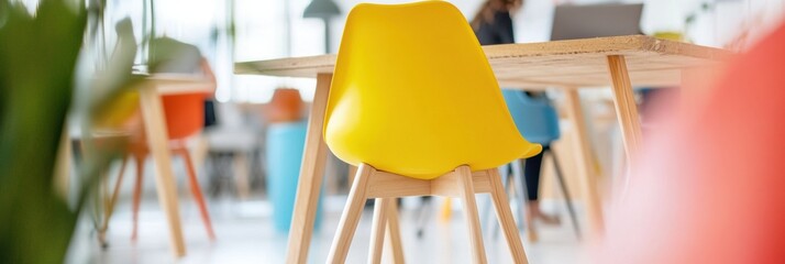 Aufkleber - Vibrant Collaborative Workspace Scandinavian Design Meets Modern Ergonomics - Flexible Coworking Environments Inspiring Creative Professional Synergy