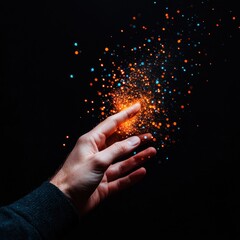 Leinwandbilder - Quantum Creativity Unleashed Digital Innovation Sparks Human Potential - Transformative Tech Visualization for Next-Gen Marketing and Immersive Experience Design