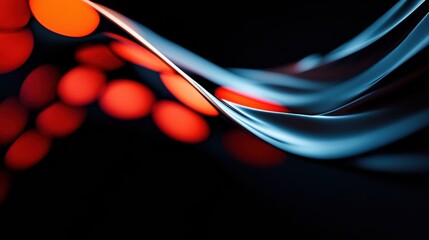 Fototapete - Neural Network Visualization Futuristic AI Data Flow with Dynamic Red and Blue Gradient - Cutting-Edge Machine Learning Computational Design