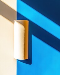 Aufkleber - Minimalist Product Design Abstract Geometric Color Block with Soft Textural Cylinder - Neo-Digital Marketing Visual Branding Asset