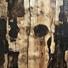 Wall Mural - abstract weathered wood texture: rustic, aged, natural background