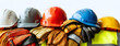 © Pumapala - Safety gear helmets, gloves, vest. Workplace safety
