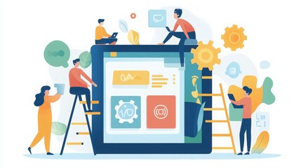 Collaborative mobile application development team with innovative design