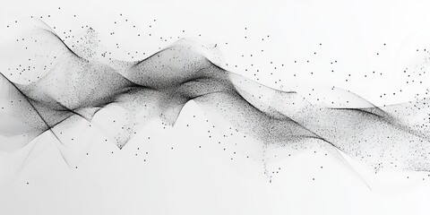 Wall Mural - experience a minimalist abstract visualization representing iot network connections with flowing lin
