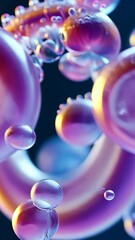 Wall Mural - bubbles and flowing forms create a colorful abstract world in this unique visual experience